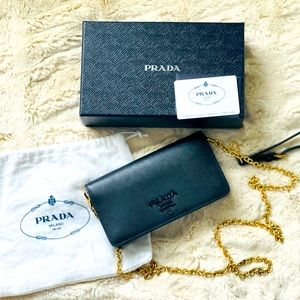 Prada wallet on chain/cross body small bag